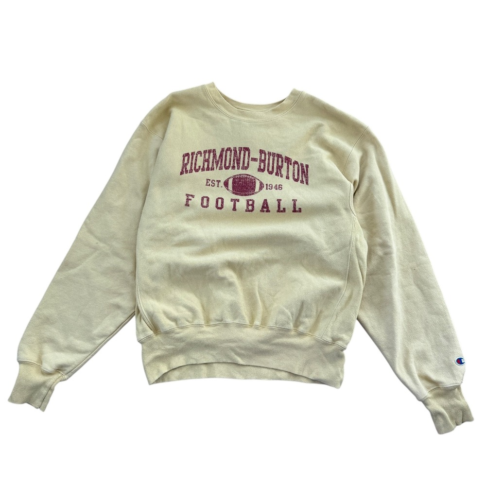 Champion Premium Reverse Weave Richmond Football Sweatshirt Medium Yelloe 90s